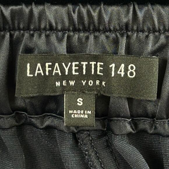 Lafayette 148 Blue Velvet Elastic Waist Pull-On Tuxedo Track S Pant MSRP $598 - Picture 5 of 5